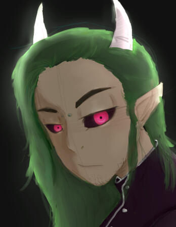 Painted bust